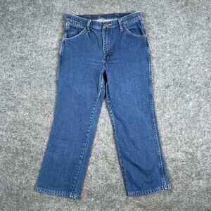 Red Kap Jeans Mens 32x37U Blue Denim Workwear Utility Straight Leg Work Pants